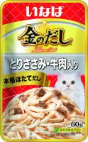 Inaba Ciao Kinnodashi Влажный корм для кошек, куриное филе с говядиной в желе