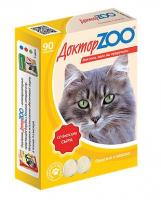 Доктор ZOO витамины для кошек, сыр 90 таб