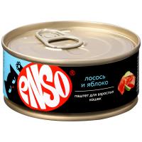 ENSO Корм консервированный полнорационный для котят, паштет с лососем и яблоком