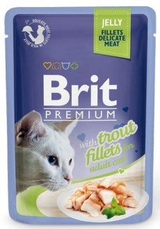 Brit Premium кусочки из филе форели в желе 85гр.