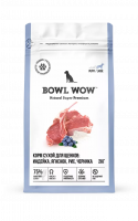 Bowl Wow Сухой корм для щенков крупных пород, индейка, ягненок с рисом и черникой