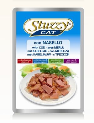 Stuzzy Cat консервы для кошек с треской в соусе 100гр