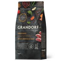 Уценка: Grandorf Fresh Dog Adult Medium & Maxi Duck&Sweet Potato Сухой корм для взрослых собак средних и крупных пород, свежее мясо утки с бататом 1кг (Срок до 07.03.26)