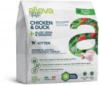 Alleva Holistic Kitten Chicken & Duck Сухой корм для котят с курицей, уткой, алоэ вера и женьшенем