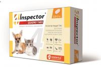 Inspector Quadro Таблетки от внешних и внутренних паразитов для кошек и собак, (от 0,5 до 2кг), 4 таб