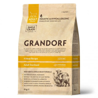 Уценка: Grandorf Cat Meat & Rice Prebiotic Sterilised c пребиотиками для кошек, 4 мяса с рисом 8кг (Повреждена упаковка)