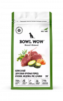 Уценка: Bowl Wow Сухой корм для собак крупных пород, ягненок, индейка с рисом и цукини (Срок до 22.12.25)