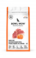 Bowl Wow Сухой корм для собак средних пород, ягненок, индейка с рисом и морковью