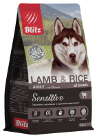 Blitz Adult Sensitive Lamb&Rice сухой корм для взрослых собак, ягненок и рис