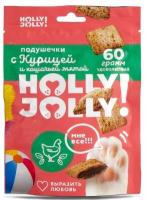 Holly Jolly! Лакомство для кошек подушечки с курицей и кошачьей мятой 60г