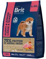 Brit Premium Junior L + XL для щенков крупных и гигантских пород, с курицей