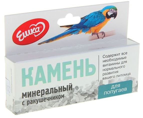 Ешка Камень минеральный для попугаев с ракушечником 40 г