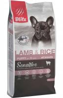 Уценка: Blitz Puppy Sensitive Lamb&Rice сухой корм для щенков, ягненок и рис 15кг (Срок до 14.03.2024)