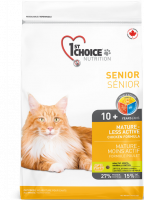 Уценка: 1st Choice корм для кошек Mature or Less Active, цыпленок 350гр (Срок до 30.09.2022)