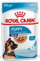 Royal Canin Maxi Puppy для щенков мелких пород в возрасте до 15 месяцев, кусочки в соусе