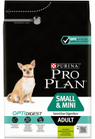 Pro Plan Small&Mini Adult Sensitive Digestion, для мелких и карликовых пород, чувствительное пищеварение, ягненок и рис