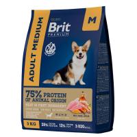 Brit Premium Adult М для средних пород от 1-7 лет, курица, рис