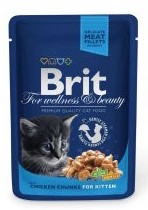 Brit Premium курица пауч для котят 100гр