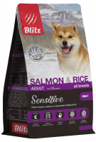 Blitz Adult Sensitive Salmon & Rice сухой корм для взрослых собак, лосось и рис