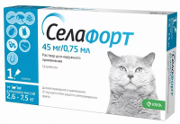Селафорт для кошек 6% 0,75мл (45мг для кошек 2,6-7,5 кг) (KRKA)