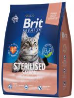 Brit Premium Cat Sterilized Salmon & Chicken корм с лососем и курицей для стерилизованных кошек