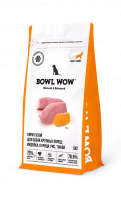 Уценка: Bowl Wow Сухой корм для собак крупных пород, индейка, курица с рисом и тыквой (Срок до 18.06.26)