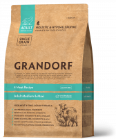 Grandorf Dog Meat & Rice Prebiotic All Breeds всех пород, 4 мяса с рисом и пребиотиками