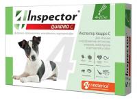 Inspector Quadro Капли от внешних и внутренних паразитов для собак, (от 4 до 10кг) 1 пип