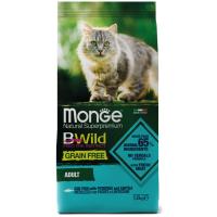 Monge Cat BWild Grain Free беззерновой корм из трески, картофеля и чечевицы для взрослых кошек