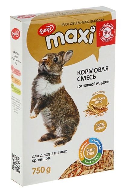 Ешка Maxi кормовая смесь для декоративных кроликов 750гр