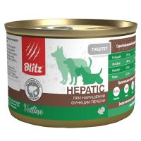 Blitz Dog Vetline Hepatic, влажный корм для собак, паштет с индейкой 200г
