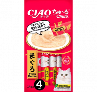 Inaba Ciao Churu пюре для кошек, тунец кацуо, 14г*4