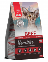Blitz Adult Cats Sensitive Beef сухой корм для взрослых кошек с говядиной (Обновленный состав)