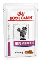 Royal Canin Renal With Chicken влажный корм для кошек с рыбой, для поддержания функции почек 85г
