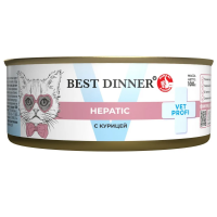 Best Dinner Exclusive Vet Profi Hepatic диетический, для кошек и котят, при заболеваниях печени, с курицей