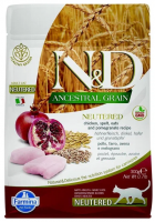 Farmina N&D Ancestral Grain низкозерновой для стерилизованных кошек, курица и гранат