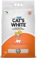 Cat's White Orange наполнитель комкующийся с ароматом апельсина