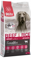 Blitz Sensitive Beef & Rice Adult Dog All Breeds сухой корм для взрослых собак всех пород с говядиной и рисом