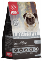 Blitz Adult Sensitive Light & Fit сухой корм для взрослых собак с лишним весом