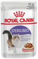 Royal Canin Sterilised для стерилизованных кошек, кусочки в соусе
