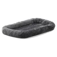 MidWest Pet Bed Лежанка для собак и кошек меховая 55х33 см, серая