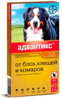 Elanco Адвантикс XXL капли на холку для собак от блох,клещей и летающих насекомых для собак, 40-60 кг, 1 пип