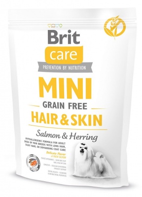 Brit Care Mini Adult Hair & Skin для собак мини пород лосось и селедка