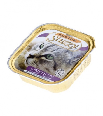 Mister Stuzzy Cat консервы для кошек с ветчиной, алюпак 100г