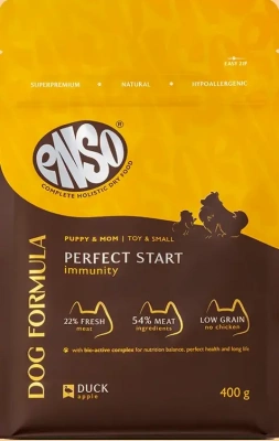 Enso Dog Formula Perfect start сухой корм для щенков мелких и миниатюрных пород со свежей уткой и яблоком