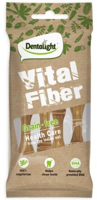 Dentalight Лакомство для собак Vital fiber, зубная щетка для чистки зубов, средняя, 4шт/70г