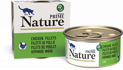 Prime Nature Консервы для кошек в желе, куриное филе 85гр