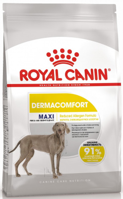 Royal Canin Maxi Dermacomfort Корм сухой для собак крупных размеров при раздражениях и зуде кожи, связанных с повышенной чувствительностью