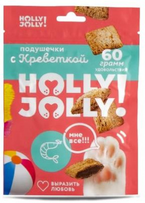 Holly Jolly! Лакомство для кошек подушечки с креветкой 60г