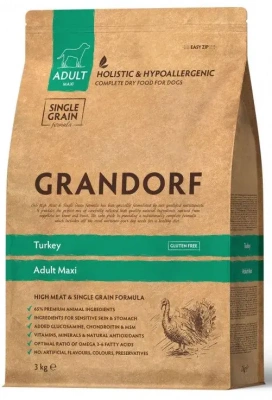 Grandorf Dog Lamb & Turkey Maxi для собак крупных пород, индейка